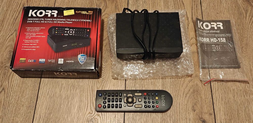 Dekoder Korr HD 158, nieużywany, komplet.