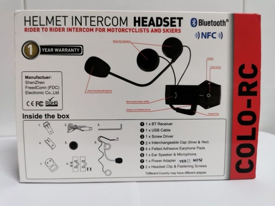 2-Auriculares/intercomunicadores Bluetooth/RADIO/capacete/motas(NOVOS)