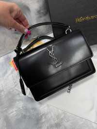 Женская форменная сумка через плечо черная в коробке Жіноча сумка