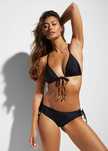 B.P.C czarne bikini wiązane z koronką trójkątne miseczki 40 (80B).