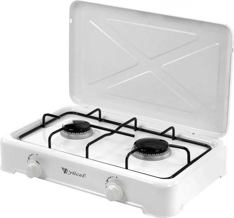 Газова настільна плита Yucel O 200 LPG White на 2 конфорки білий