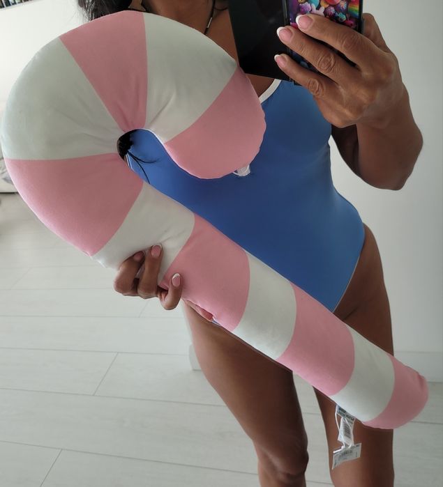 Poduszka świąteczna  aska lizak paski nowa cukierkowa