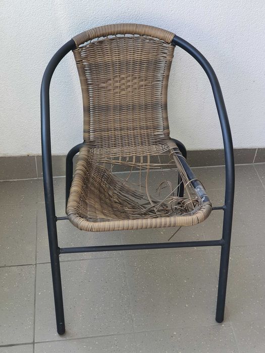 2 krzesła - metalowa rama krzesło ogrodowe balkonowe, itp.