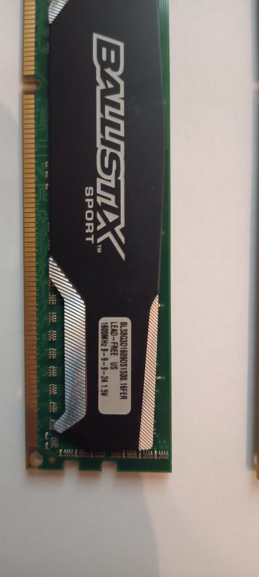 2 x Pamięć RAM Ballistix Sport 2x8GB DDR3 1600 MHz CL9