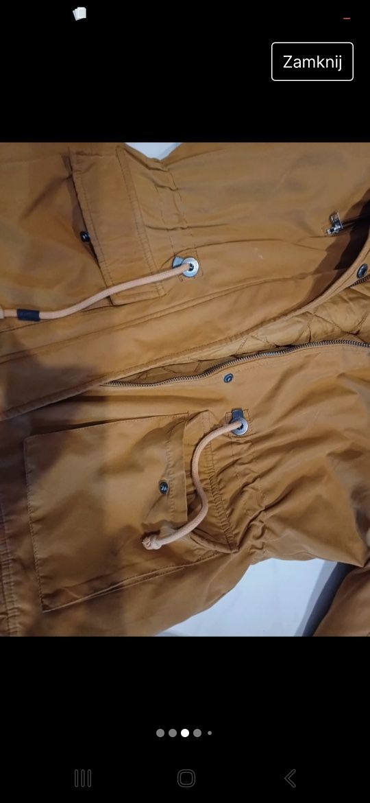 Kurtka parka musztardowa M 38 na jesień zimę