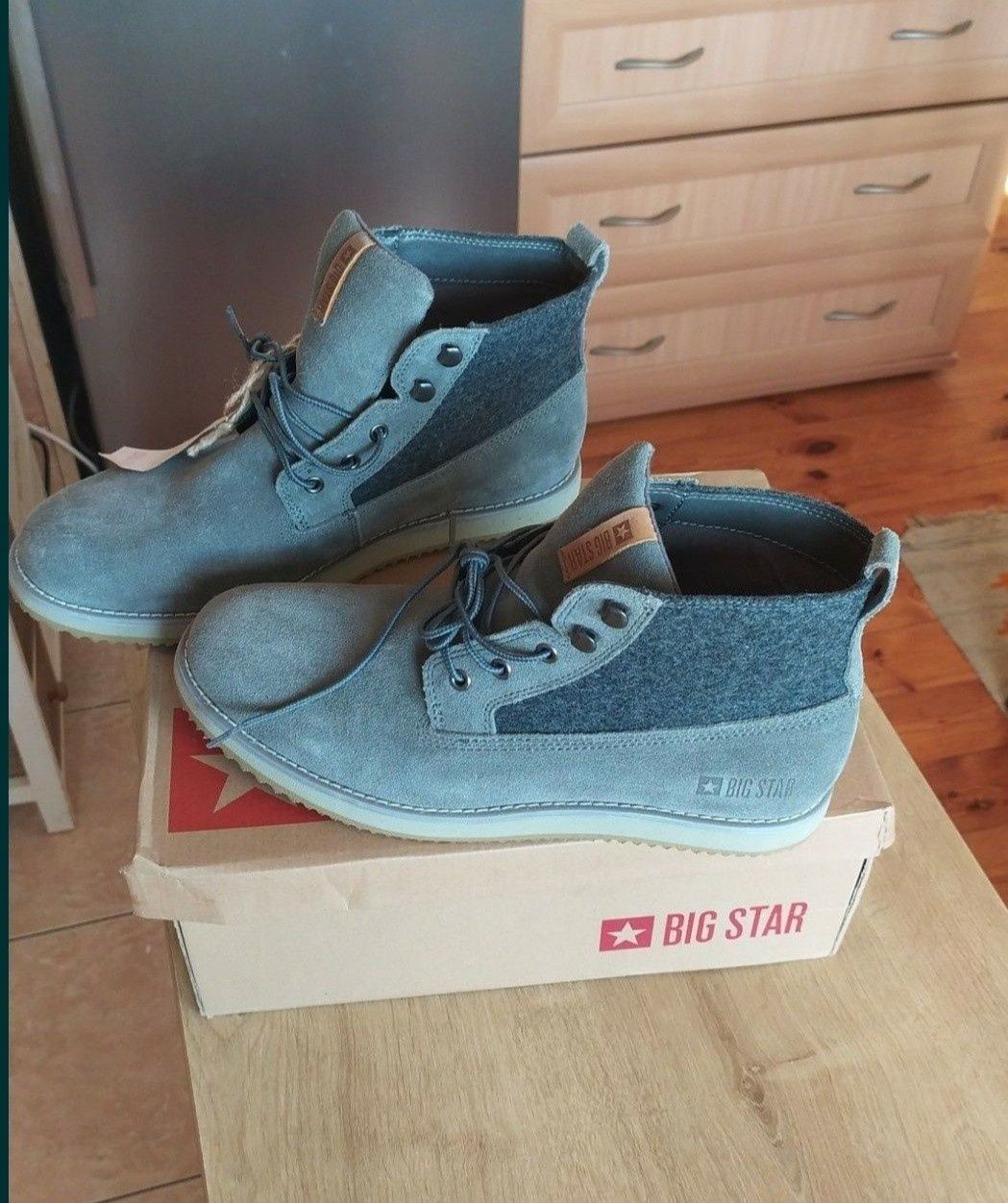 Big Star porządne skórzane buty 44 29 cm nowe