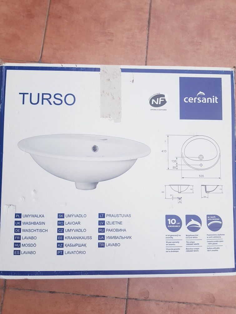 Umywalka ceramiczna wpuszczana w blat Calla 53.5 x 41 Z/O Cersanit