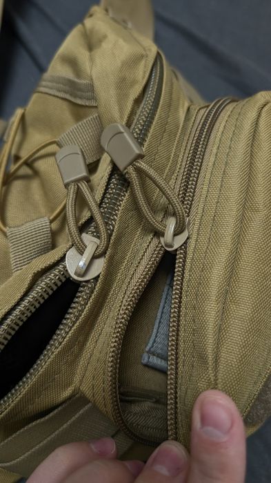 Сумка на пояс тактична, бананка, сумка через плече воєнна, оливкова