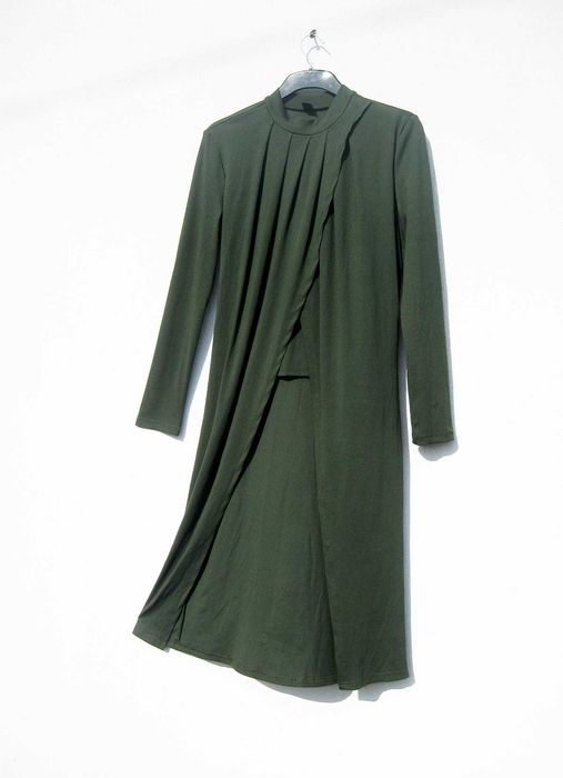 Стильная накидка в рубчик цвет хаки Shein L M