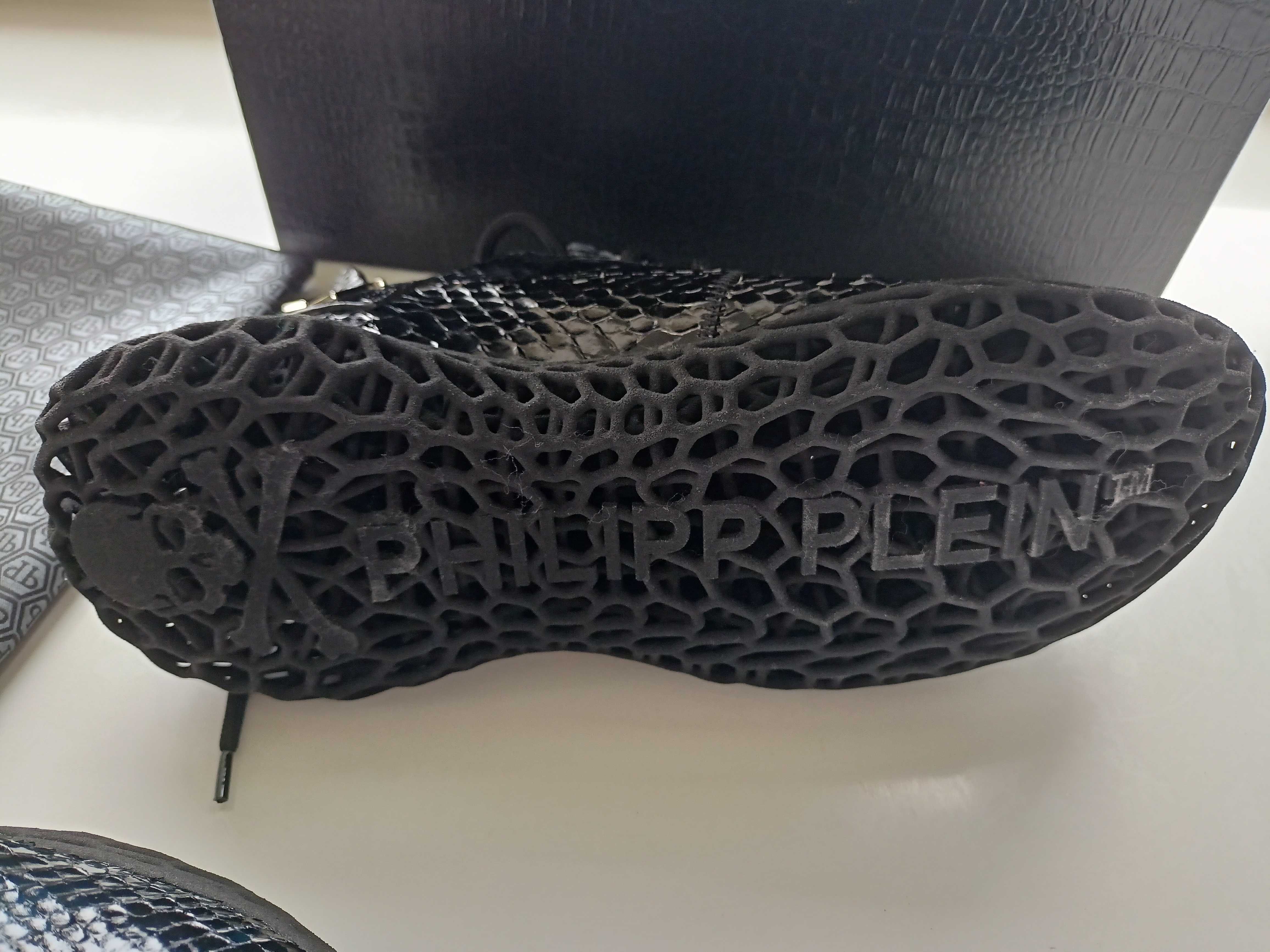 Buty Philipp Plein Runner Sneakers Skeleton 100% Python