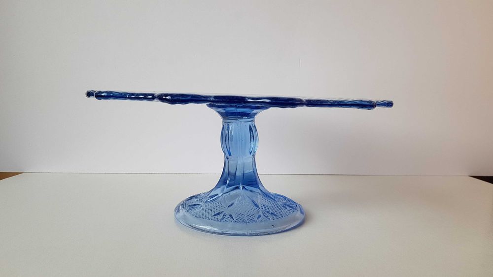 Patera / tortownica 320 (Wachlarze), Ząbkowice, kolorowe szkło PRL