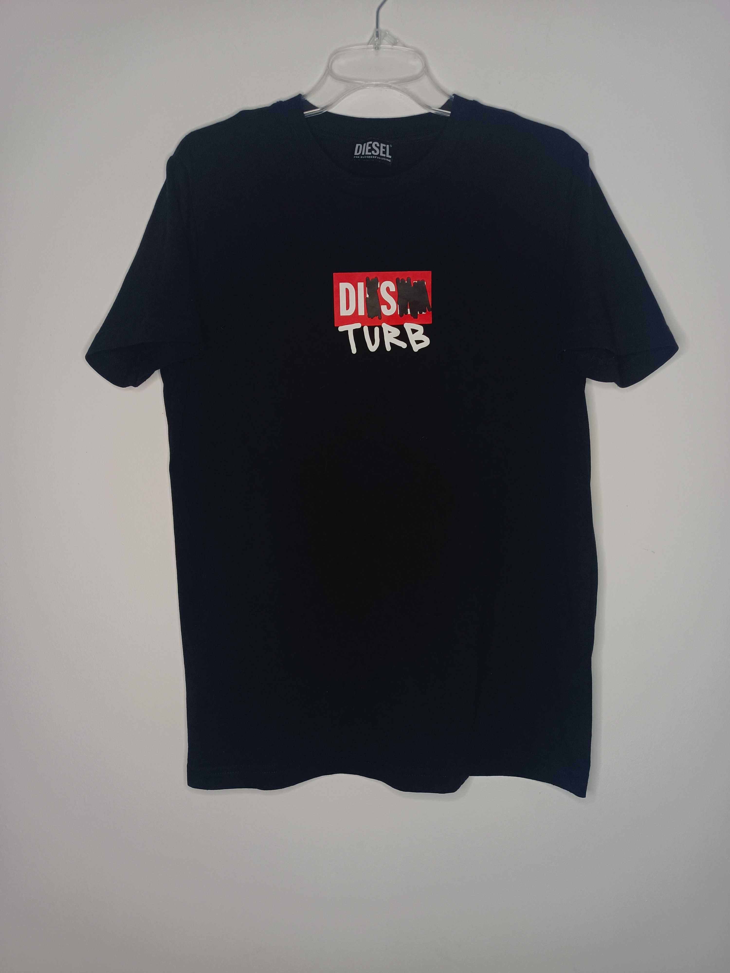 Diesel Distrub Tee Czarna Basic Koszulka