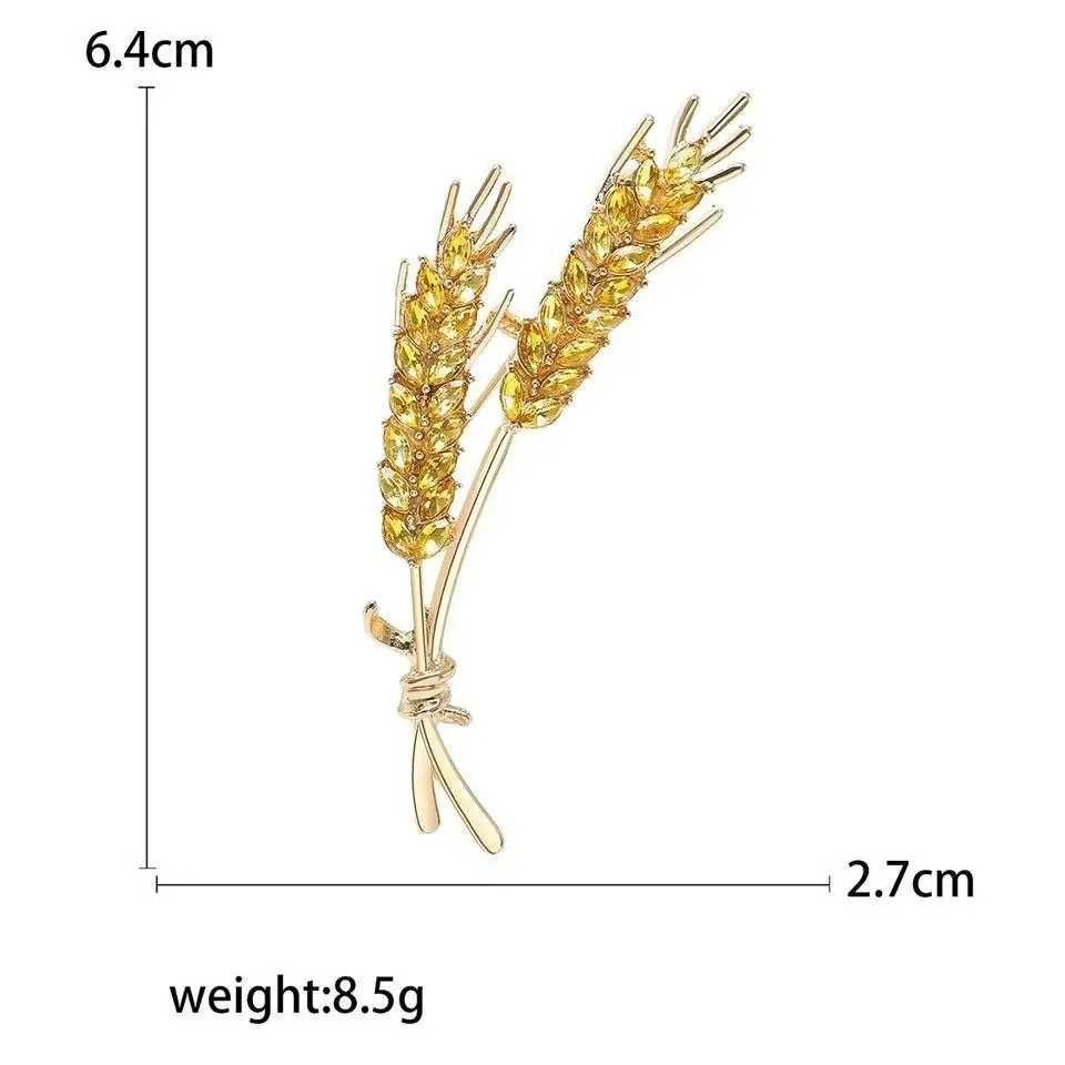 Брошка золоті колосся пшениці колосок жовто-блакитний Україна