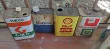 Latas Mobiloil e outras para coleção
