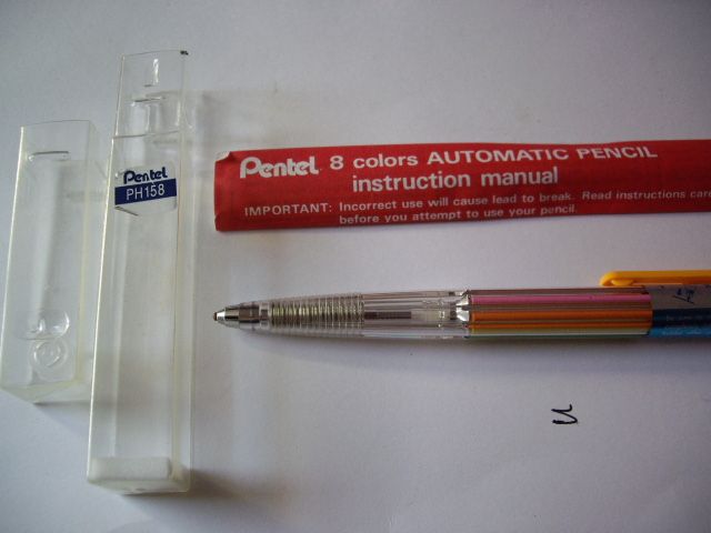 Pentel PH158 8 colors automatic pencil, nova .Made in Japan (rara)