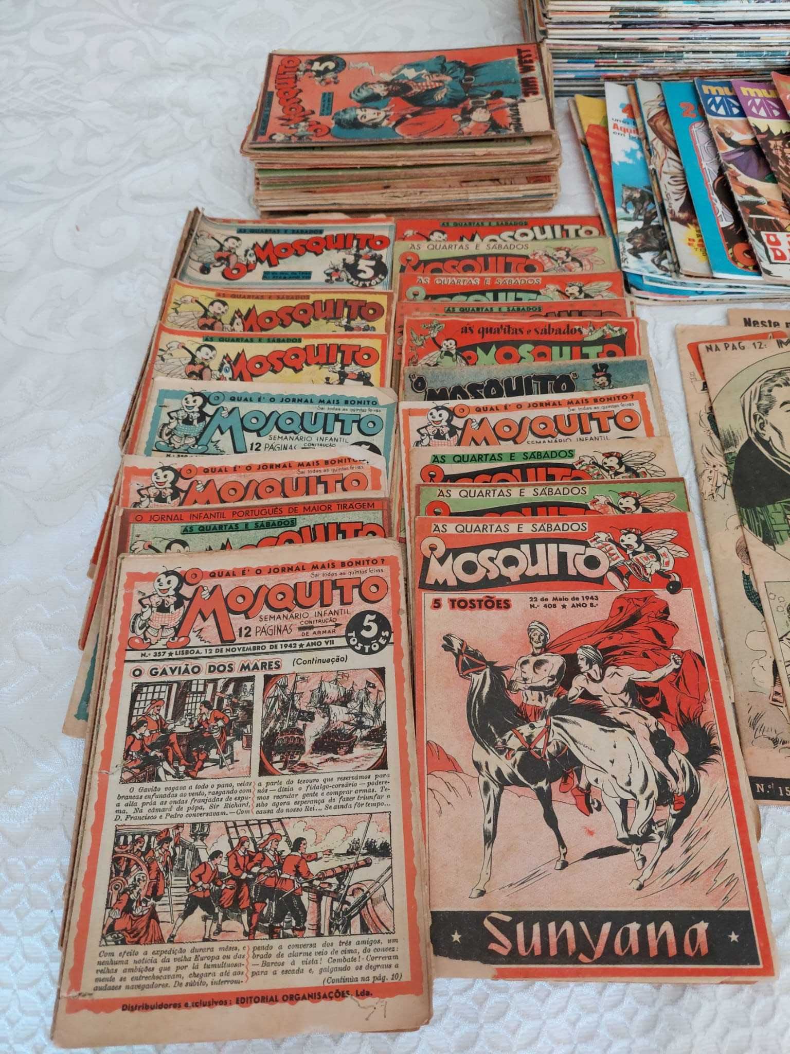Lote BD +500 REVISTAS Mundo das Aventuras, Mosquito, Cavaleiro Andante