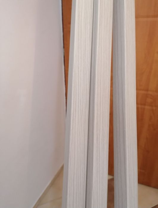 Listwy narożnikowe kątowniki PCV szary jesion 3 szt. 30x30x2750cm Nowe