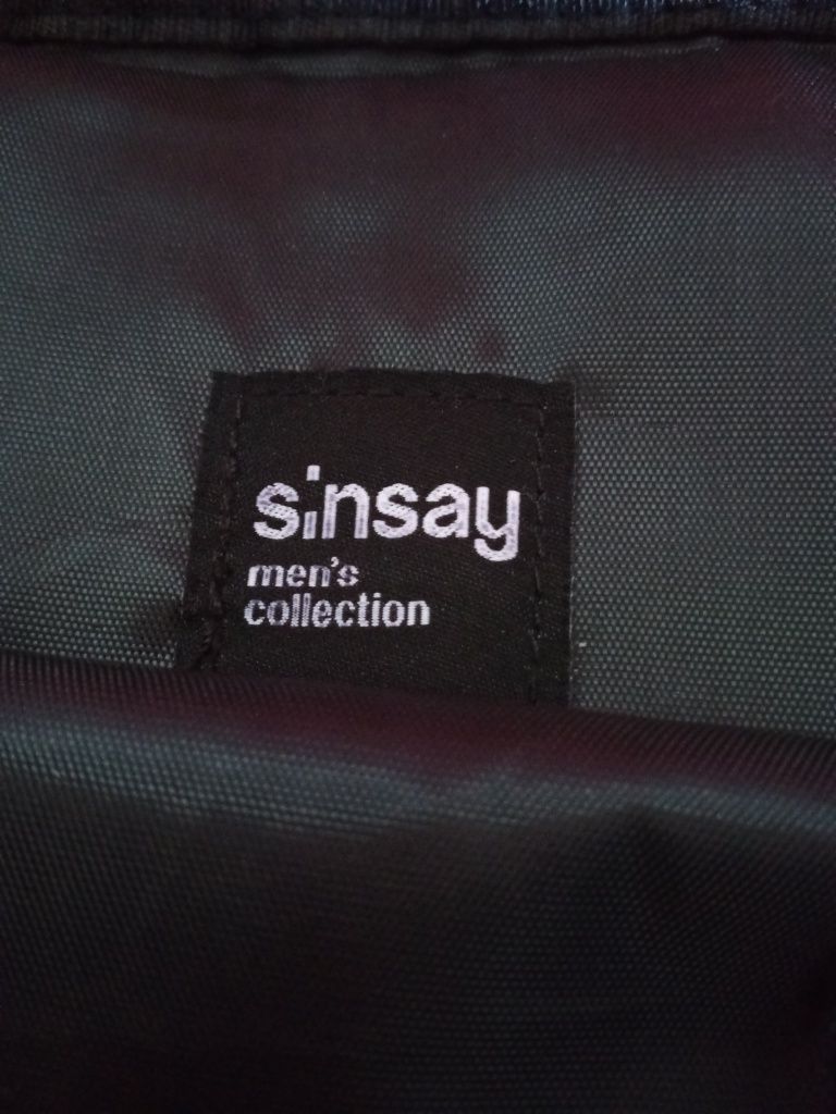 Unisex Sinsay torebka ortalion,nylon.Czarna,nowa.Listonoszka.