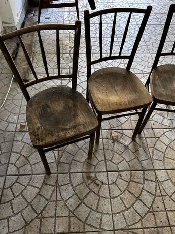 Krzesła drewniane 3 szt. PRL