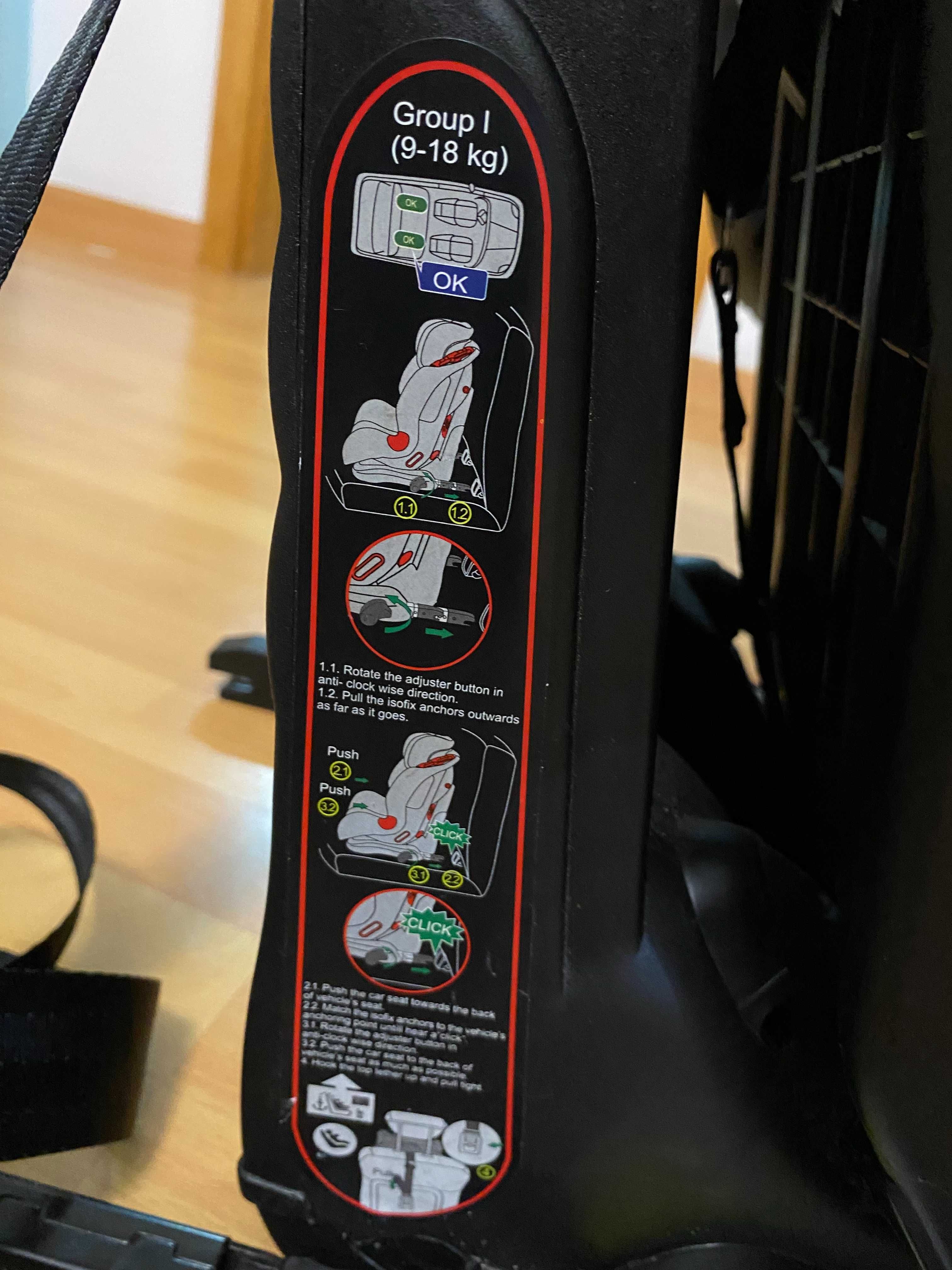 Cadeira auto BE COOL Thunder Isofix Grupo 1/2/3, de 9 a 36 kg