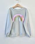 Bluza H&M 134/140 dziewczęca długi rękaw bluzka z cekinami tęcza