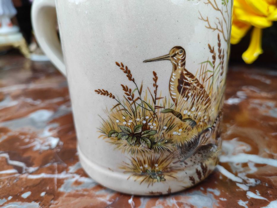 Ładny ceramiczny myśliwski kufel - Słonki - 0,5 L