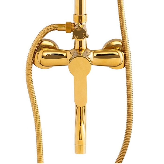 Coluna de duche em dourado