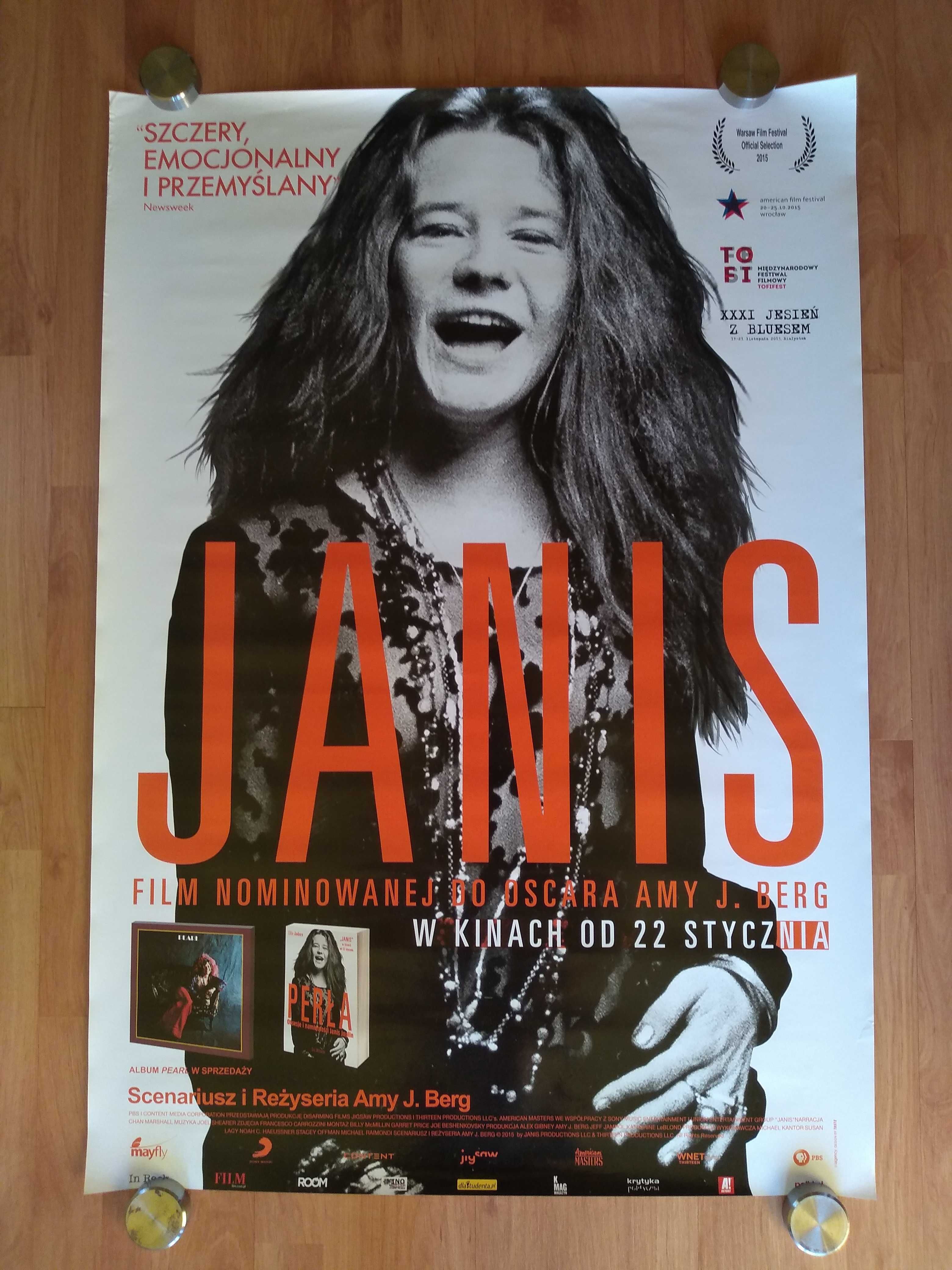 Plakat filmowy JANIS. Janis Joplin. Oryginalny plakat kinowy.