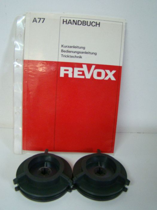 Magnetofon Revox A-77 2 track, pokrywa, NAB, Szpule, pilot