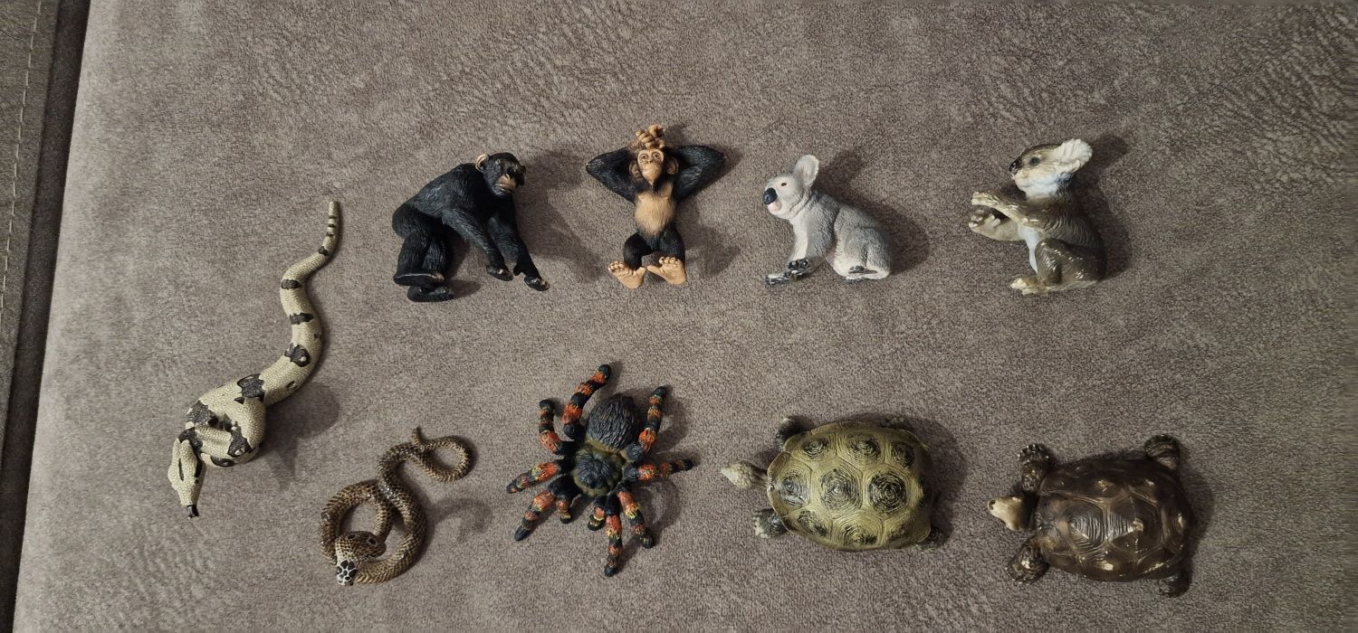 Schleich małpy , Koala węże, pająk, żółwie