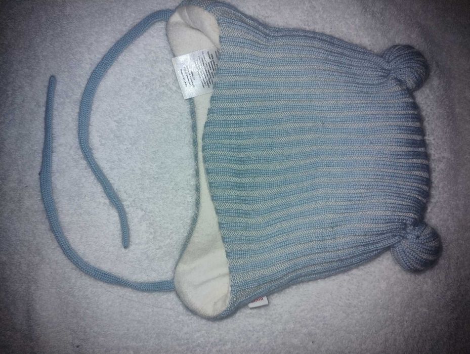 2x Super Ciepłe Czapki Zimowe REIMA Wełna/Bawełna dla Malucha (44/46)