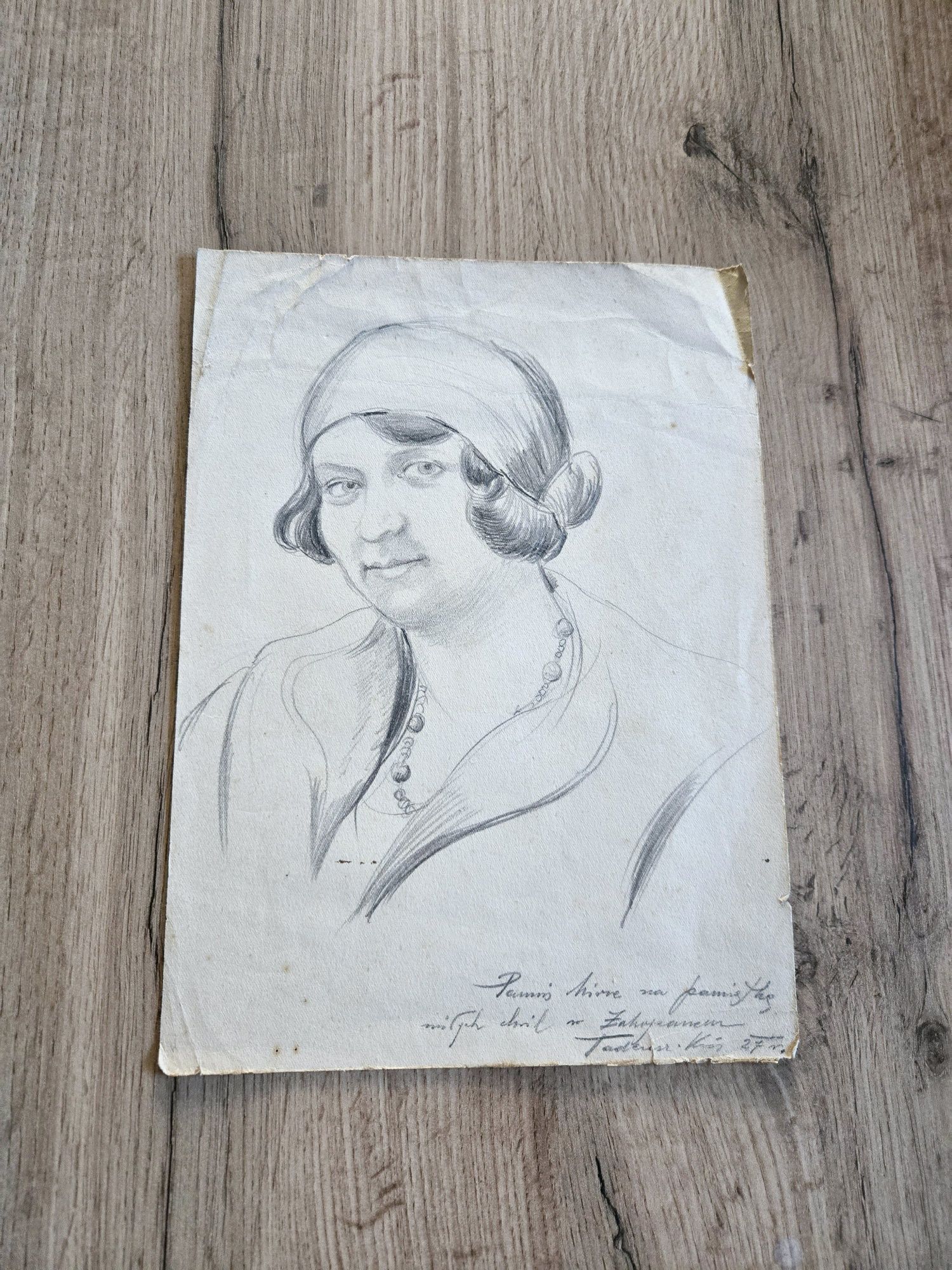 Rysunek szkic z 1927 roku