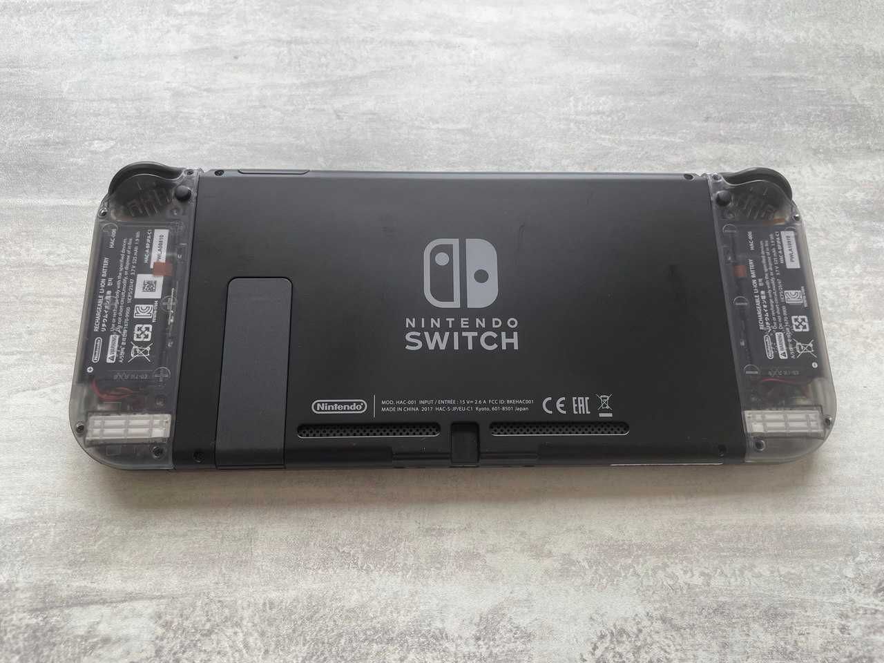 Ігрова приставка Nintendo Switch V1 (з кастомними прозорими Joy-Con)