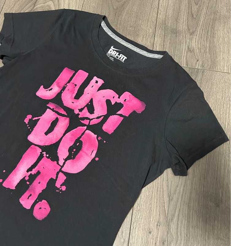 Nike 38 M Dri-fit t-shirt grafit różowy napis
