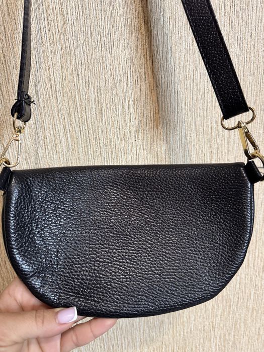 Стильна бананка, поясна сумка з натуральної шкіри borse  in pelle