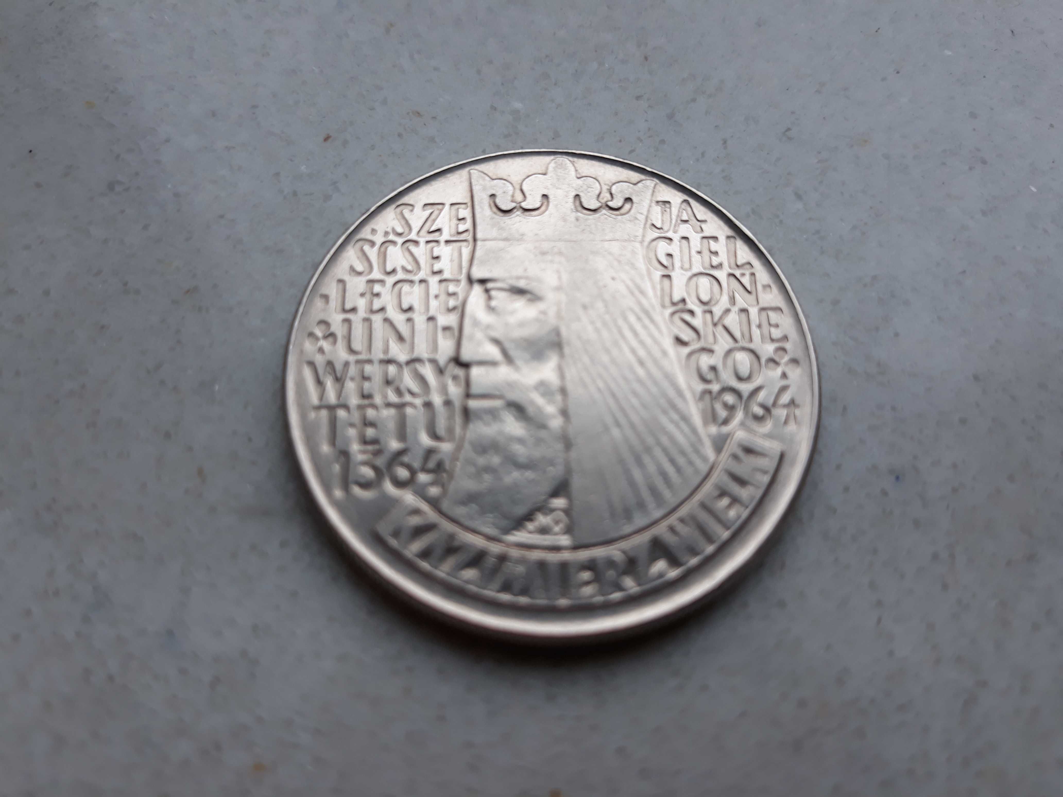 Moneta 10 złotych z 1964 roku "Kazimierz Wielki" w pięknym stanie.