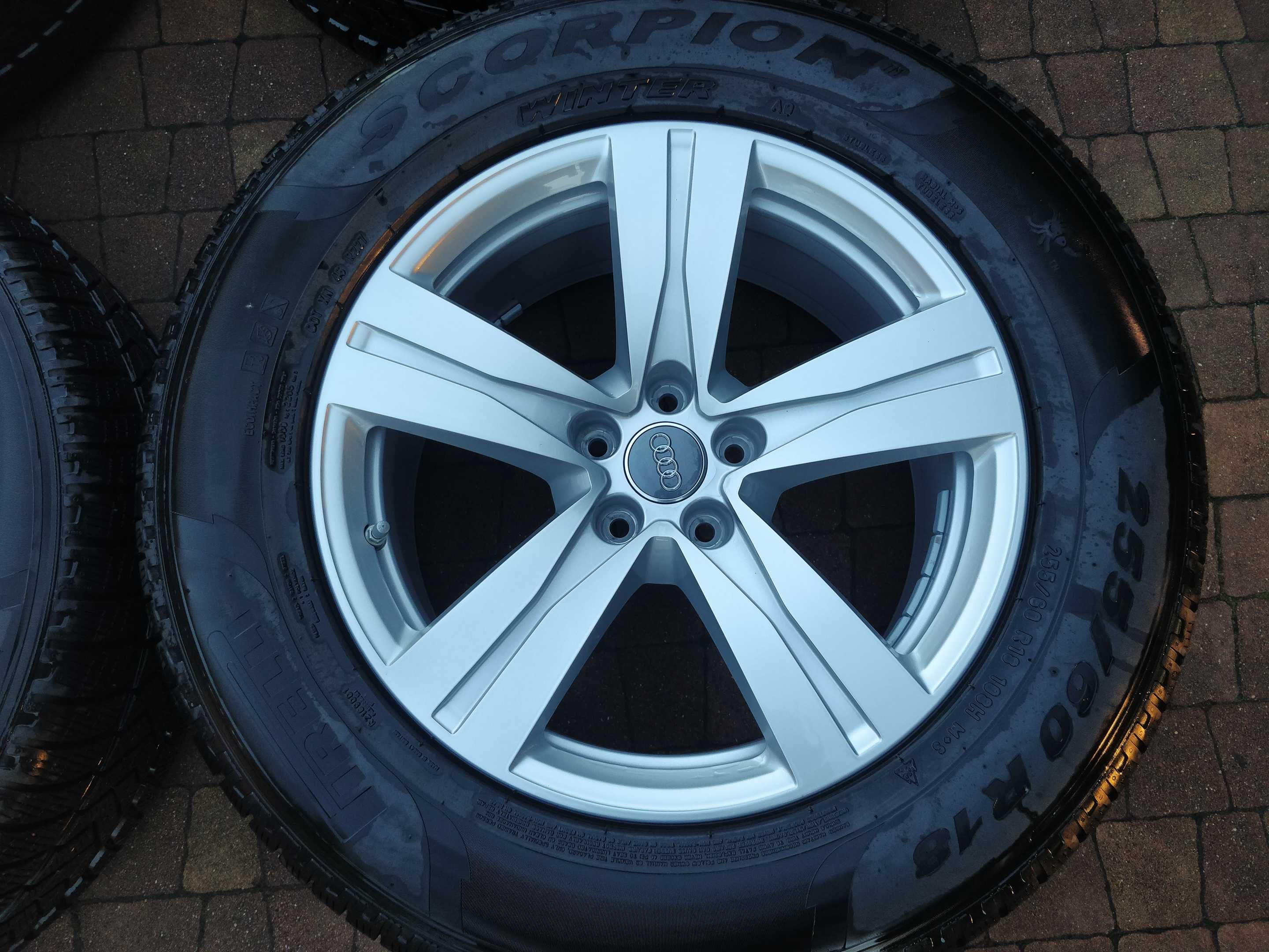3493. Koła zimowe Audi Q7 4M0 oryginalne 5x112 ET25 255/60/18 Pirelli