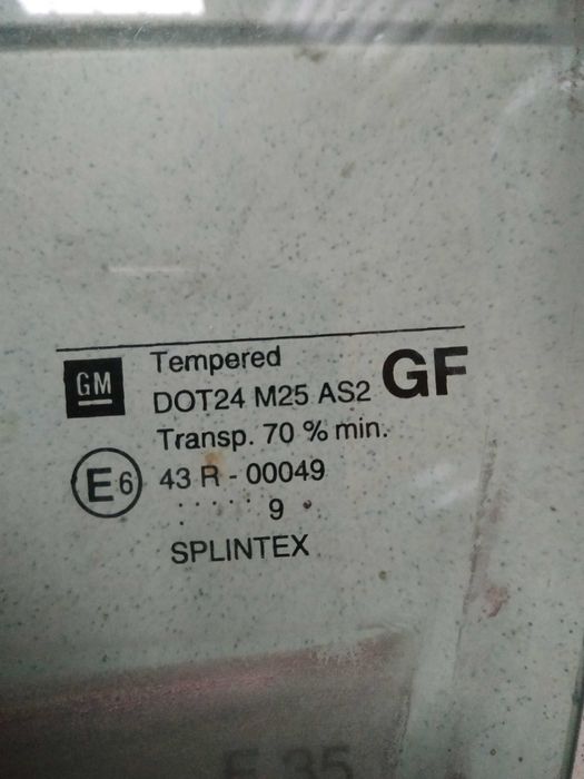 Окно заднее левое opel vectra b