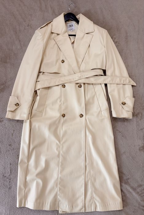 Жіночий тренч ZARA, бежевий, розмір M–L, куплений у Німеччині