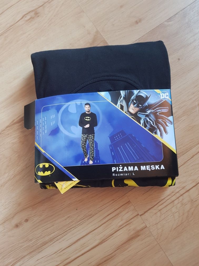 Nowa bawełniana piżama męska marki Batman rozmiar L 100% bawełna