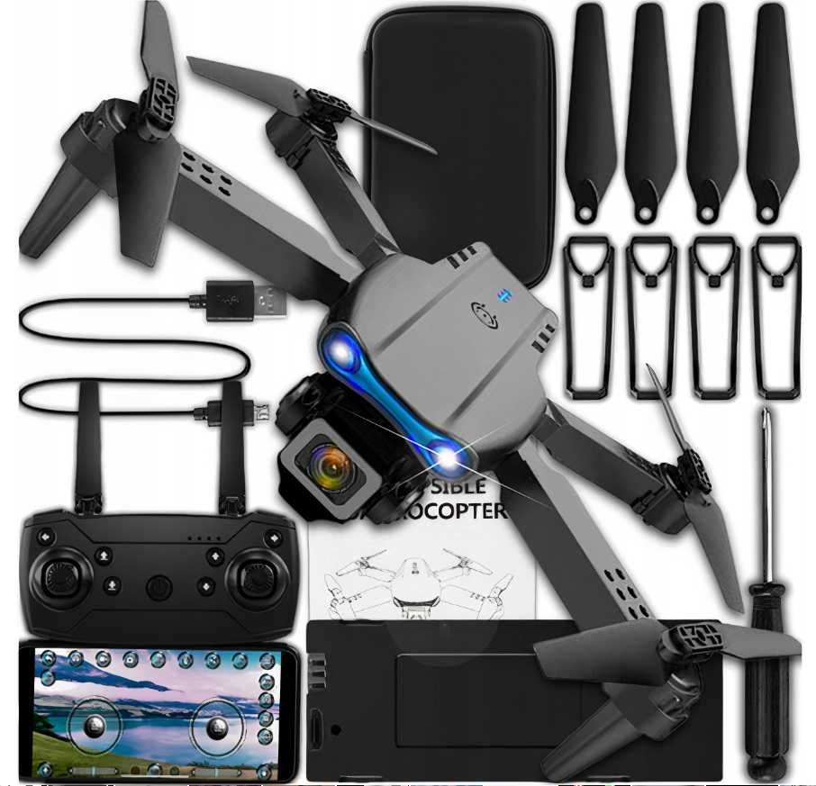 E99 Dron 2x Kamera 4K Unikanie Przeszkód Zawis 200m Etui - (Wyprzedaż)
