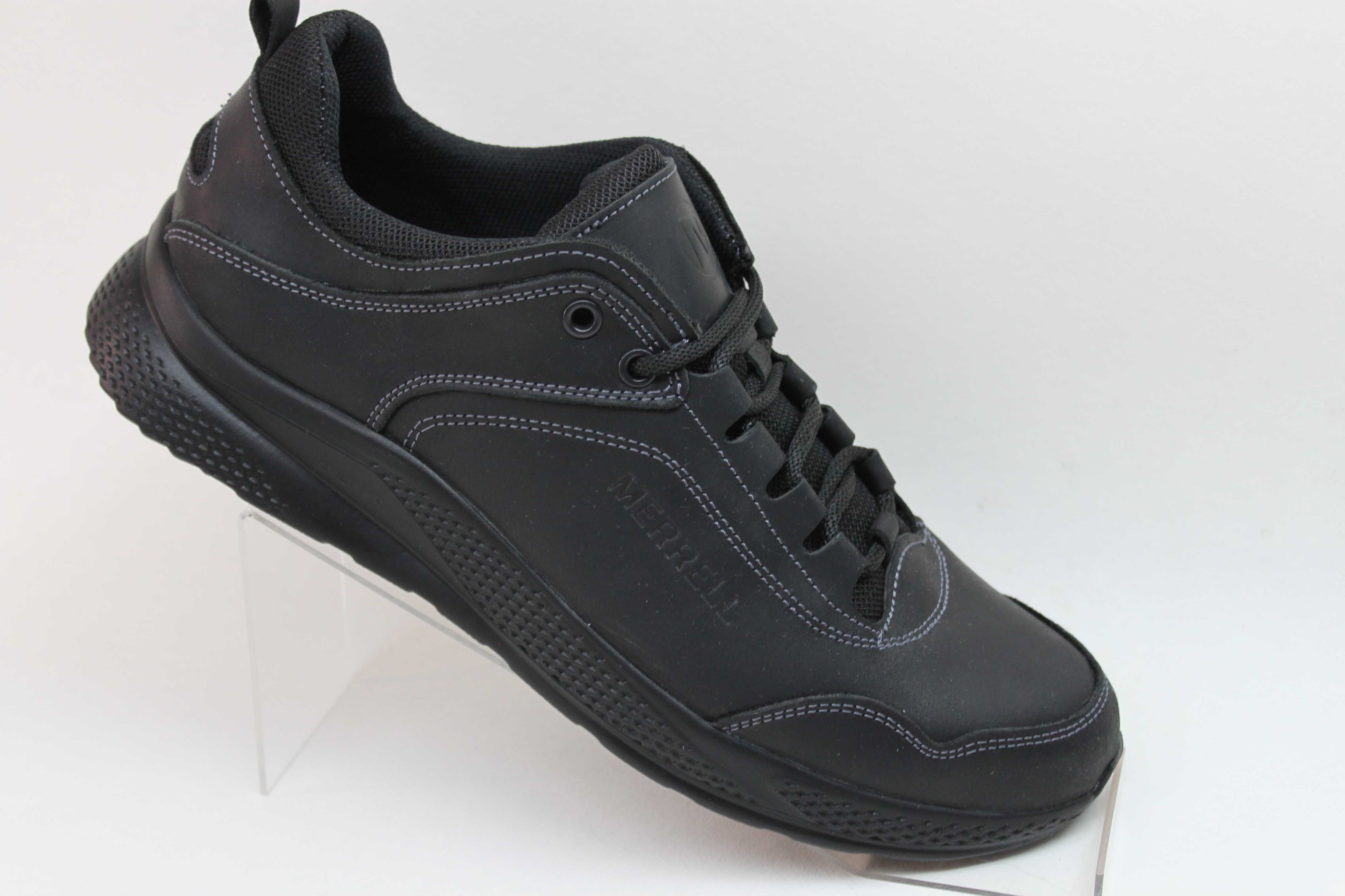 Merrell - кожаные черные кроссовки - туфли - кросівки (код:14-7-7чер.)