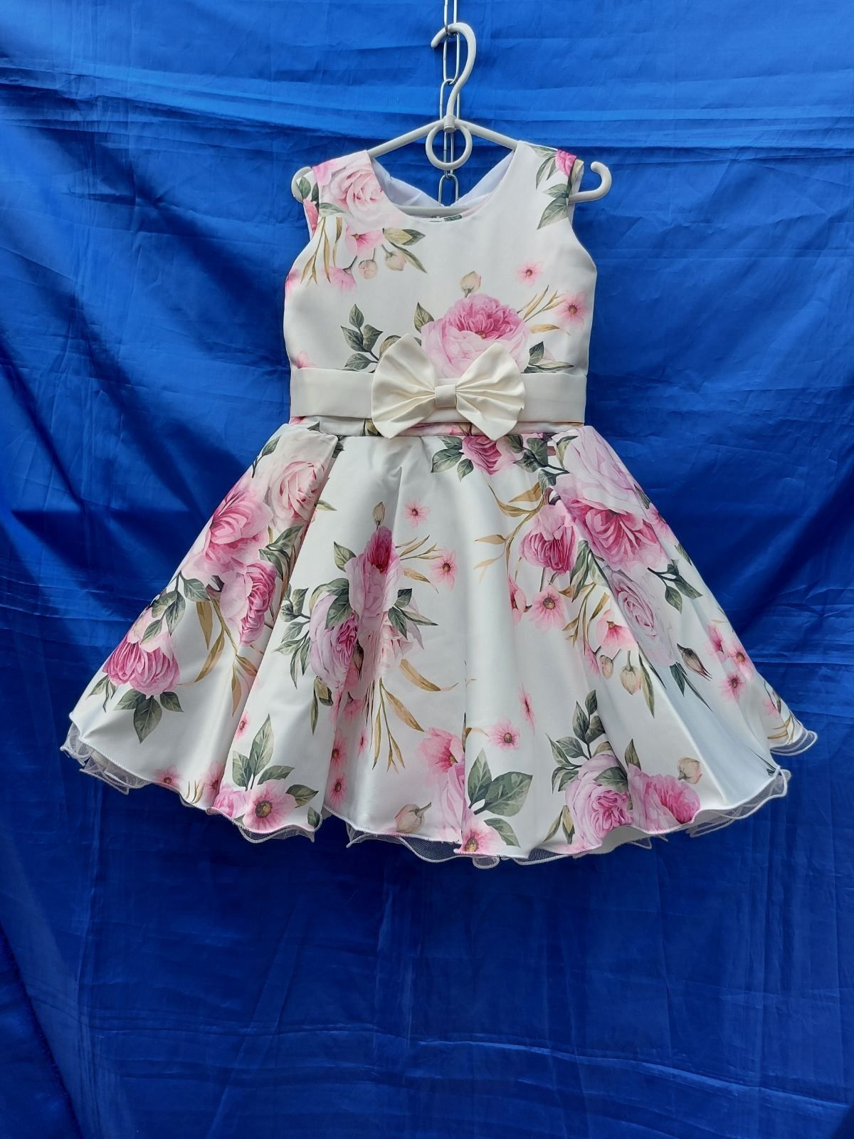 Ретро плаття з бантом для дівчинки 5-6 років