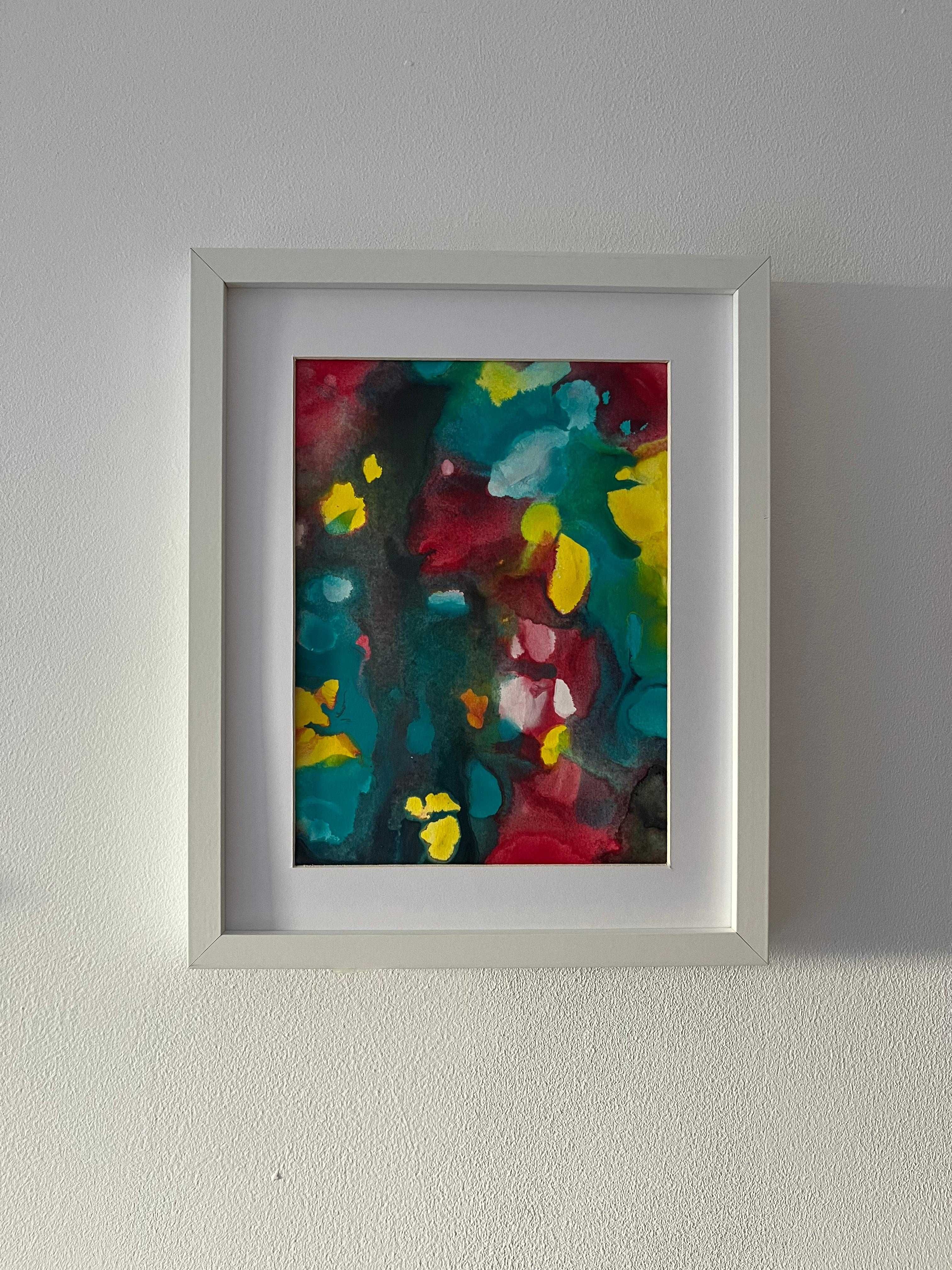 Pintura abstrata em acrílico