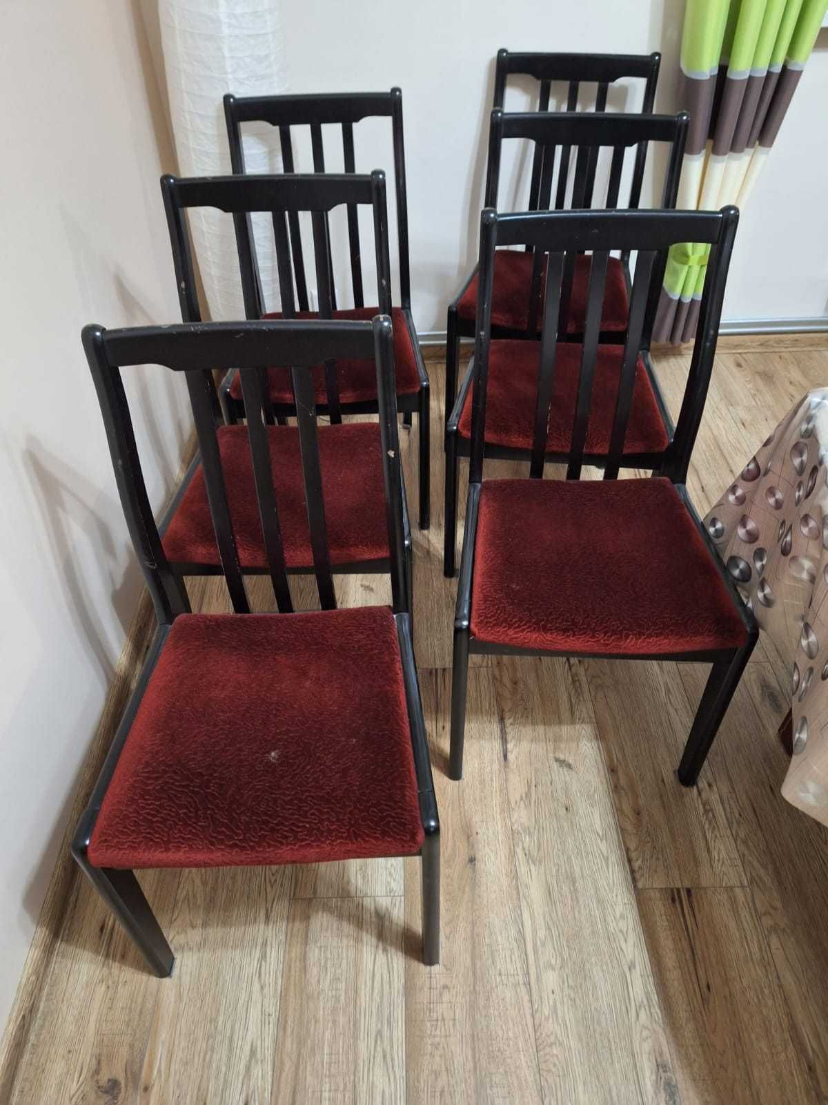 Czarne Krzesła 6 sztuk