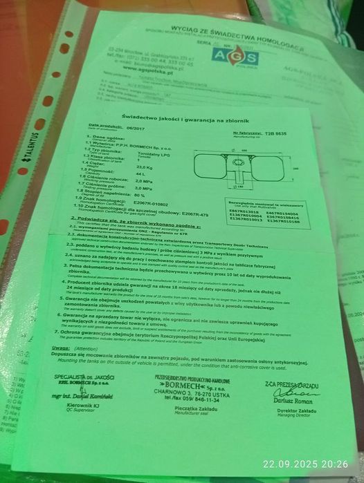 Butla gazowa samochodowa