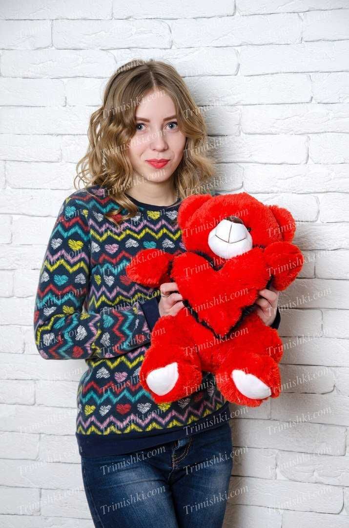Ведмедик Томмі 50 см із сердечком!