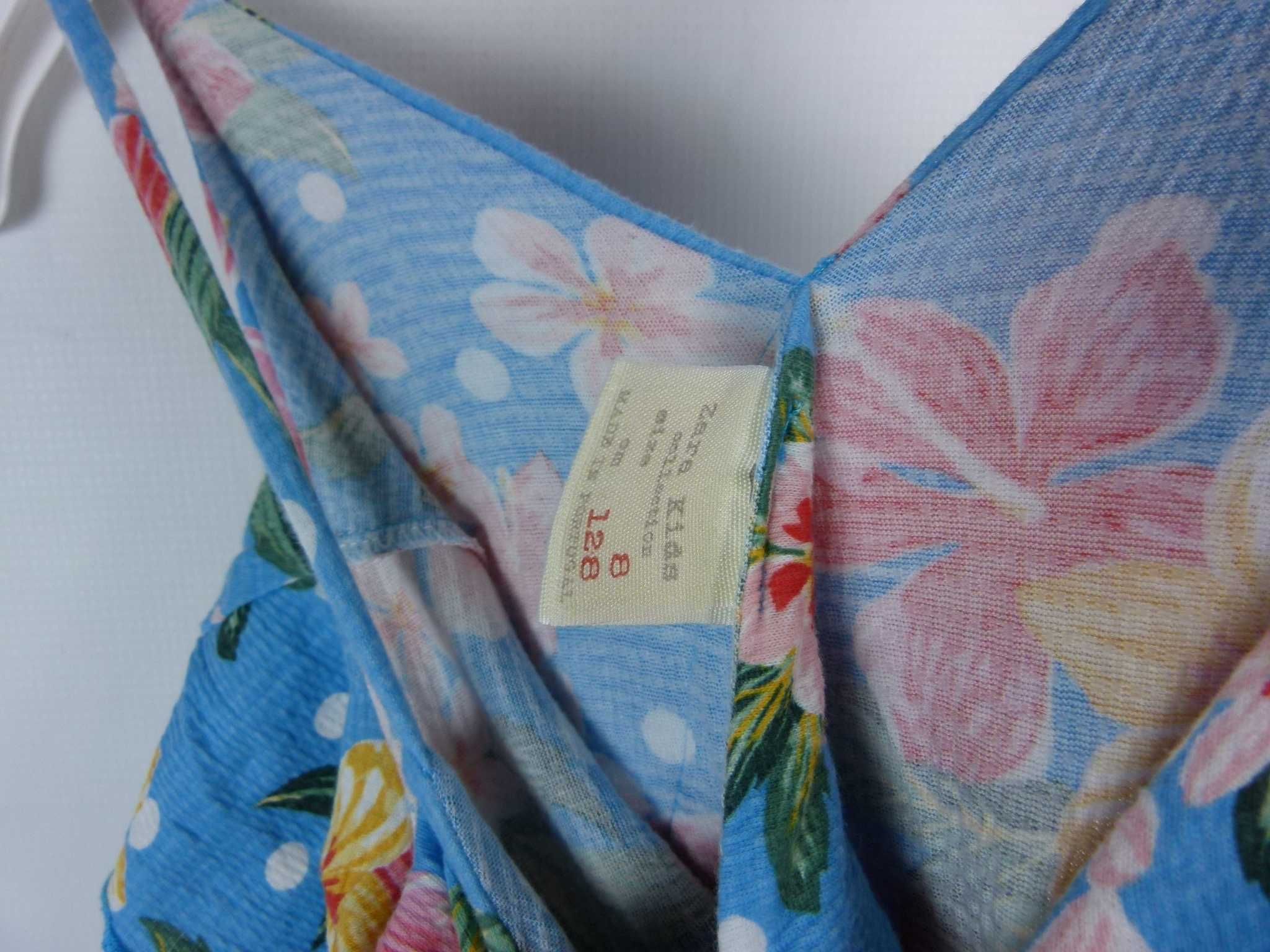 ZARA Kids letni kombinezon w kwiaty 8 lat / 128 cm