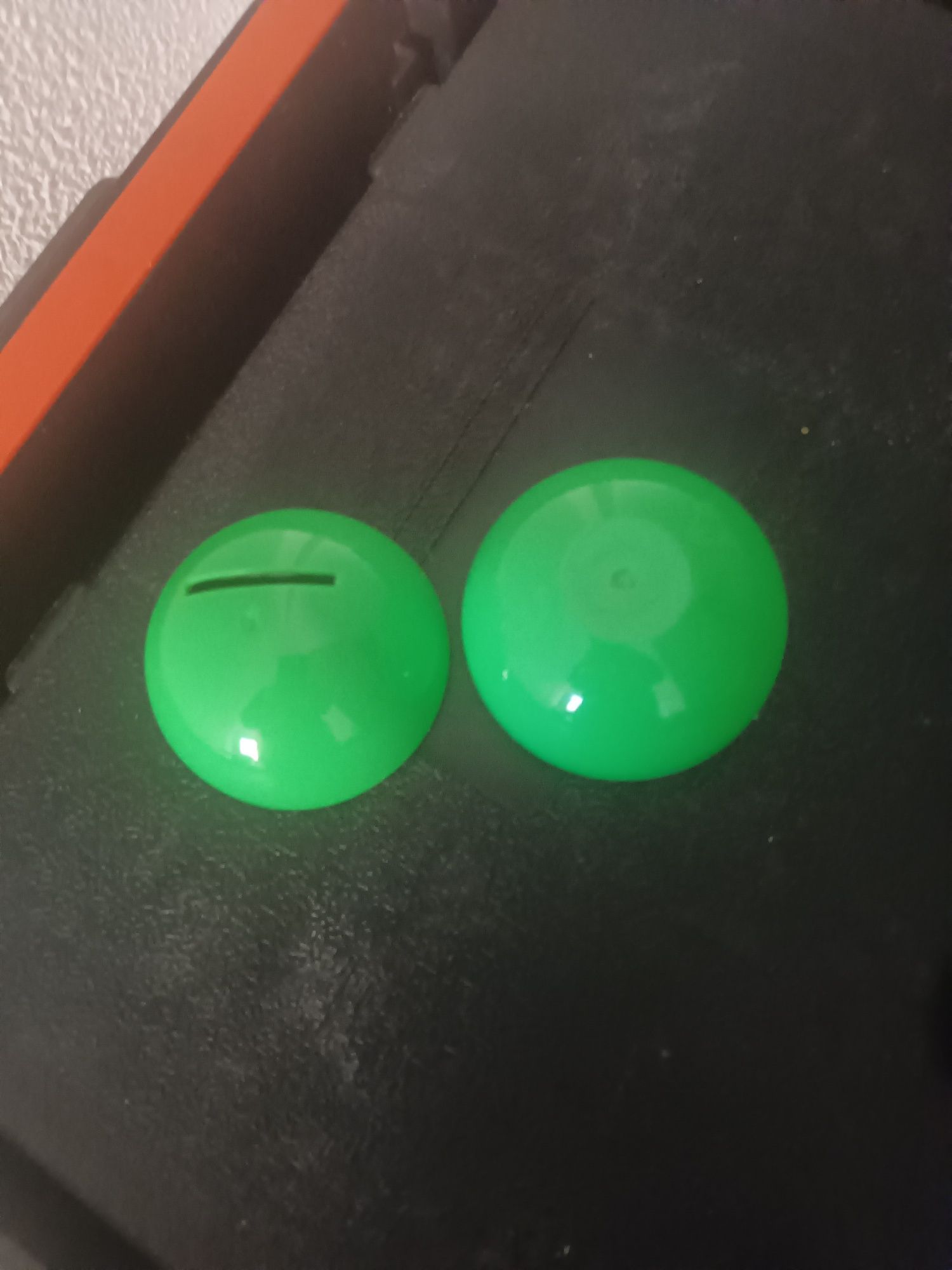 Bola verde plastica de sorteio