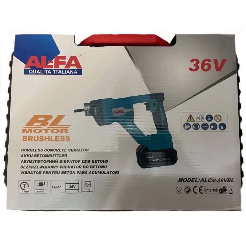 Акумуляторний вібратор для бетону ALFA ALCV-36VBL